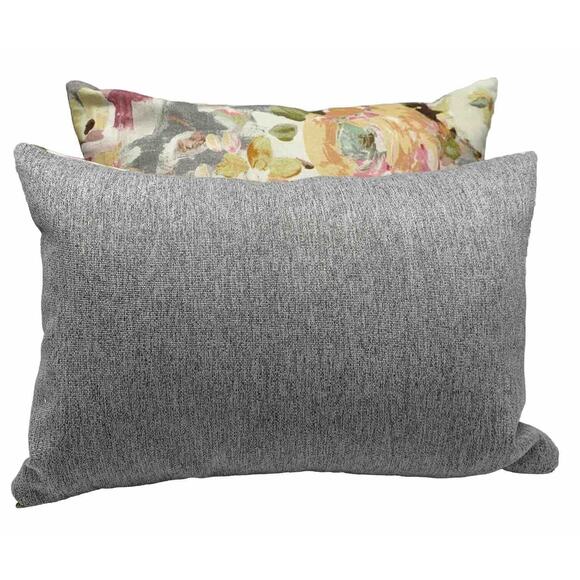 2 Spring Watercolor Floral Duck Feather Goose Down Filled Decorative Pillows - Picture 4 of 6